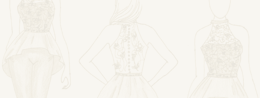 Fashion sketches and tools for the couture design process